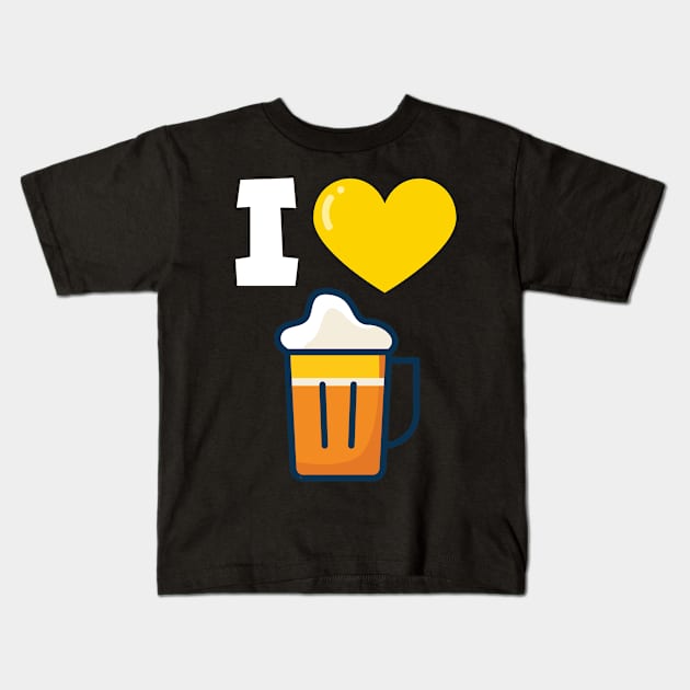 I love beer Kids T-Shirt by maxcode